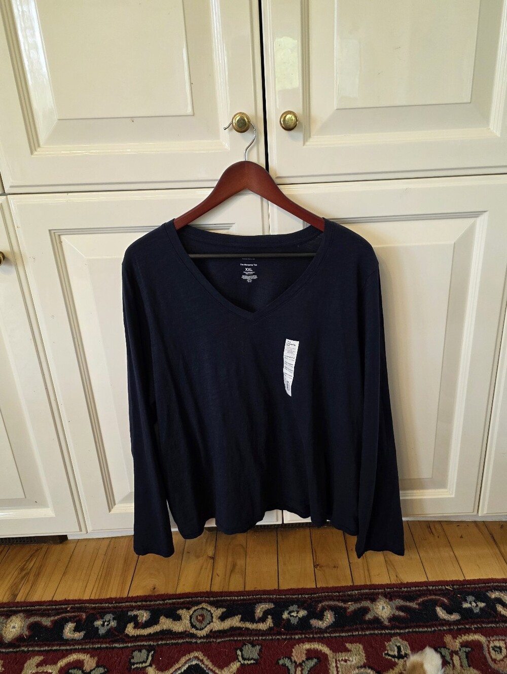 Sonoma Navy V-Neck Long Sleeve Top